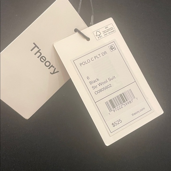 Theory Black Combo Polo Minidress - Picture 3 of 8